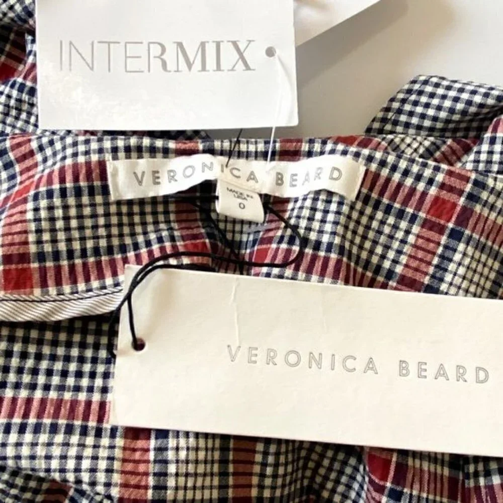 NWT Veronica Beard Picnic Plaid Print Skirt size 0